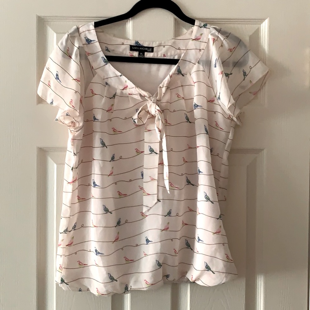 Flowing Blouse with birds